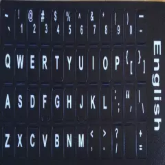 ENGLISH BOLD LETTERS KEYBOARD BLACK STICKERS (WHITE) AUSSIE STOCK FAST POSTAGE