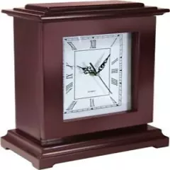 PS Rectangular Concealment Solid Wooden Clock w/AA Battery Brown RGC