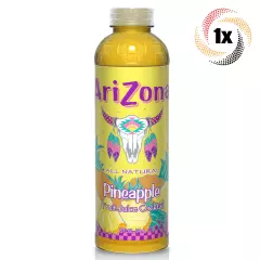 1x Bottle Arizona Pineapple Flavor Fruit Juice Cocktail | 20oz | 100% Natural