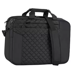  Laptop Bag for Men, Laptop Case 17 Inch Expandable 17.3 INCH Qulited Black