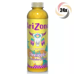 24x Bottles Arizona Pineapple Flavor Fruit Juice Cocktail | 20oz | 100% Natural