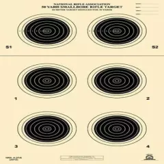 Official NRA A-27 50 Yard Smallbore Rifle Targets, on Tagboard, 14" x 24"