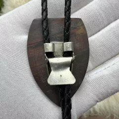 Tremendous Petrified Wood With Agate Bolo Tie