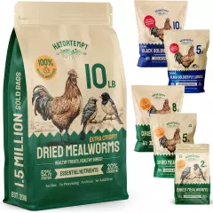 Bulk Dried Mealworms 10 Lbs – Premium Organic Non-Gmo Dried Mealworms for Chicke