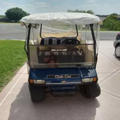 Golf Cart Enclosure Cover - 2 Person, 4 Sides Zippered Water Resistant - White