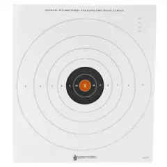 Action Target B-8 25 Yard Timed & Rapid Fire Target Black Orange Center 100 Box