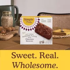 Simple Mills Almond Flour Snack Bars (Chocolate Brownie) with Organic Coconut Oi