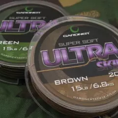 New Gardner Tackle Ultra Skin Super Soft Coated Braid Hooklink Silt Brown Green