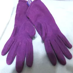 Women's APT. 9 Knit Gloves w Bow Accent Size S/M Wool/Angora Rabbit Hair, Purple