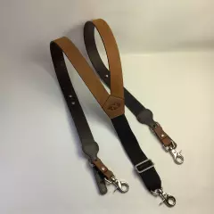 Nocona Western Mens Leather Suspenders Diamond Emblems Black Brown N8512844