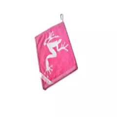 Frogger Golf Wet and Dry Amphibian Towel Pink Brand New 14"x14"