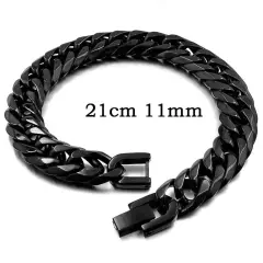 Stainless Steel Curb Dome Link Wristband Jewelry