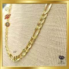 10K Yellow Gold Figaro Link 2mm-10.5mm Unisex Chains 14"-30" Fine Necklace NEW