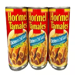 Hormel Chicken Tamales Chicken in Chili Sauce 15 oz ( 3 cans)