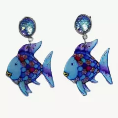 Set of new tropical fish acrylic dangle earrings vacation cruise