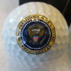 3 OFFICIAL BILL CLINTON PRESIDENTIAL GOLF BALLS-EACH BOXED AND A GIFT BOX FOR 3