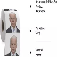 Joe Biden Funny Political Toilet Paper Roll by 200 Count (Pack of 1), 