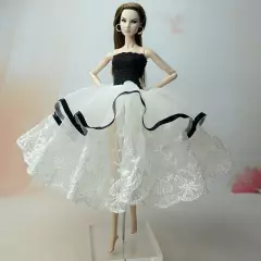 White Lace Fashion Doll Clothes For 11.5" Dolls Wedding Party Dress 1/6 Doll Toy