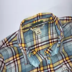 Exofficio Fishing Long Sleeve Button Shirt M Blue Plaid Poly NWT YGI E2-355