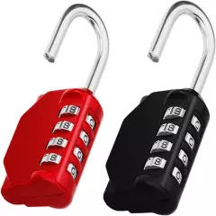 Combination Lock, 2 Four-Digit Outdoor Combination Padlock for Gym, School, Gate