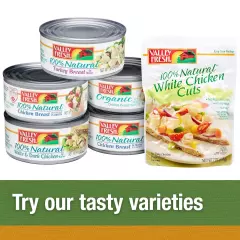 VALLEY FRESH, Premium White Chicken Cuts, 7 Ounce (Pack 7 of 12) 