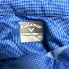 Callaway big and tall printed gingham swing tech polish shirt. Size X XL. NWOTGS