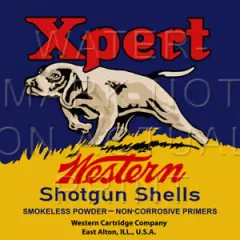 Reproduction Vintage Xpert Western Cartridge Shotgun Shells Label Canvas Print