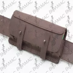 New Leather Shotgun Cartridge Holder Pouch Belt Ammo 8 Shells.Made in Europe.