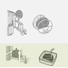 For Sharp KC-D70/E50/F/A40 Purifier Humidification Filter Housing Shell Frames