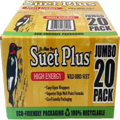 High Energy Suet Cakes, 20 Pack of 11 Oz. Suet Cakes for Wild Birds