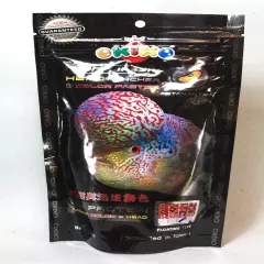 3 Packs of Okiko Flowerhorn Fish Food Head Up Huncher Platinum Set Pellet 100g