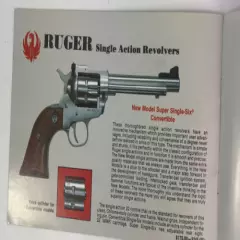 Vintage Ruger 1982 8.5” X 5.5” Catalog Small Posters Book 14 Pages Nice