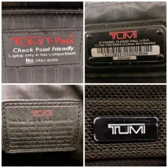 Tumi Business Bag Round Zipper Extra Large Capacity Logo Black Nylon