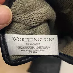 Worthinton Black Leather Driving Gloves (M)