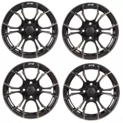 Golf Cart GTW 12x7 Matte Black Bronze Wheels | Set of 4 | 3:4 Offset 4/4