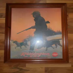 Old Vintage Advertising Framed Print Picture Remington UMC Firearms Hunting Dogs