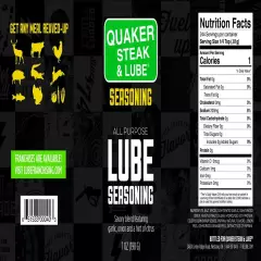 Quaker Steak and Lube Lube Seasoning Shaker - 7 Ounce Plastic Bottle of Quake...