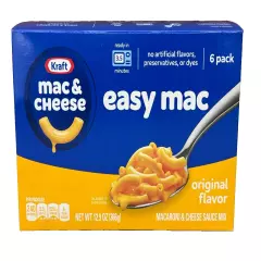 Kraft Original Easy Mac Microwavable Macaroni & Cheese 12.9 oz 6 packets