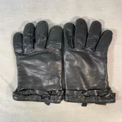 Cole Haan Leather Driving Gloves Women's Black Cashmere Lined - Size S