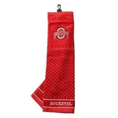 Team Golf NCAA Ohio State Buckeyes Embroidered Golf Towel, Checkered Scrubber