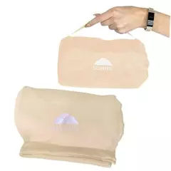  Ultra Compact Travel Blanket Pillow for Airplane Traveling C007-beige