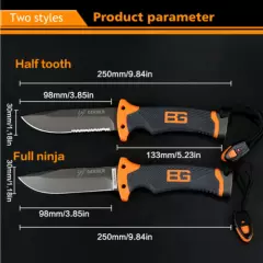 Outdoor Tactical Survival Kit Emergency Hunting Knife Military MOLLE Assault Kit