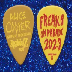 ALICE COOPER-ROB ZOMBIE-FREAKS ON PARADE GUITAR PICK-1 SHOW-SUPER SHOCK SHOW!