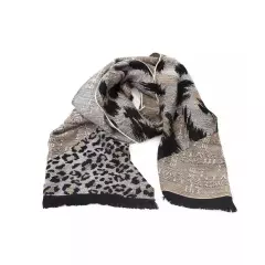 Cavalli Class Luxurious Animal Print Wool-Blend Scarf - Scarves & Shawls -