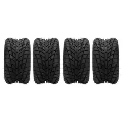 Set of 4 205/50-10 DOT Golf Cart Tires 4 Ply Rated Tubeless Black Rubber