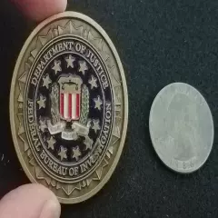 VINTAGE Agent FBI Federal Bureau of Investigation DoJ Department Challenge Coin