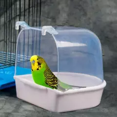 Parrot Bath Box Bird Cage Accessory Supplies Bathing Tub Bath For Pet Brids