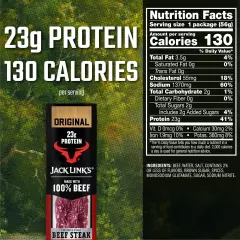 Jack Link’s Premium Cuts Beef Steak, Original, Great Protein Snack with 23g o...