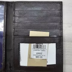 Wilsons Genuine Leather Passport Holder Cover Brown