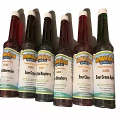 Hawaiian Shaved Ice Sour Syrup 6 Pack Pints